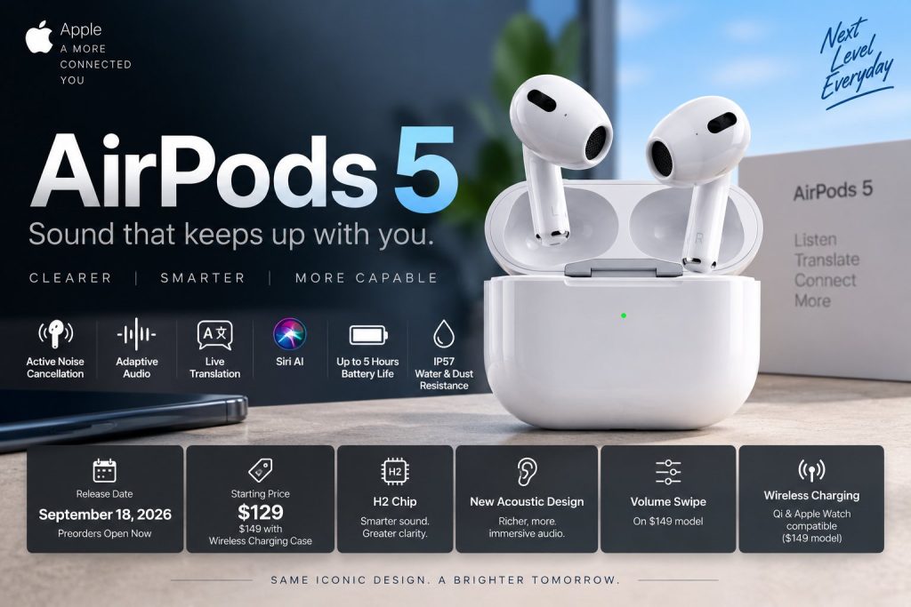 AirPods 5: Release Date, Price, Specs, ANC & AirPods 4 Comparison