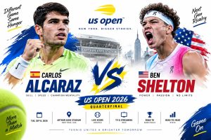 Alcaraz vs Shelton live at the US Open 2026: Follow the score, quarterfinal updates, head-to-head record, match highlights, TV channel and what happens next.