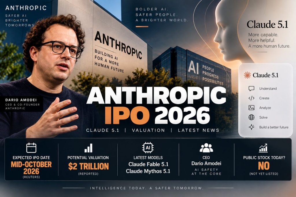 Anthropic IPO 2026: Date, $2 Trillion Valuation, Claude 5.1 & Latest News