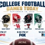 College Football Games Today September 18, 2026: Schedule, TV Channels & How to Watch