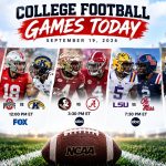 College Football Games Today September 19, 2026: TV Schedule, Times & Top Games