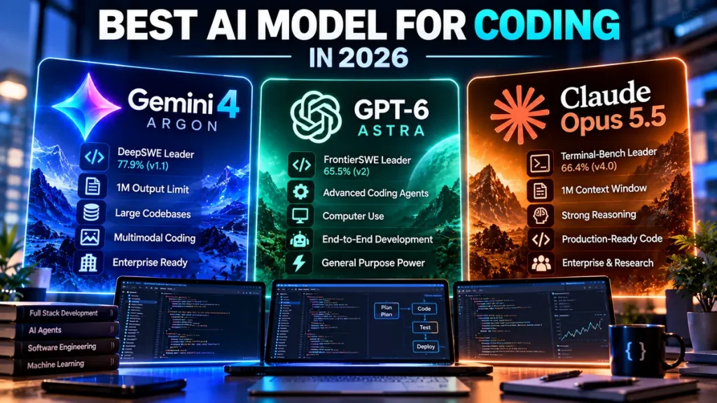 Best AI Model for Coding in 2026: Gemini 4 Argon vs GPT-6 Astra vs Claude Opus 5.5