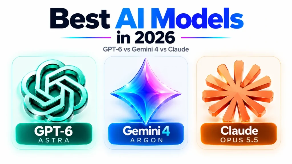 Best AI Models in 2026: GPT-6 Astra vs Gemini 4 Argon vs Claude Opus 5.5