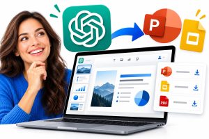 ChatGPT Slides 2026 creating presentations and exporting to PowerPoint Google Slides and PDF