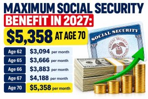 Maximum Social Security Benefit in 2027: $5,358 at Age 70